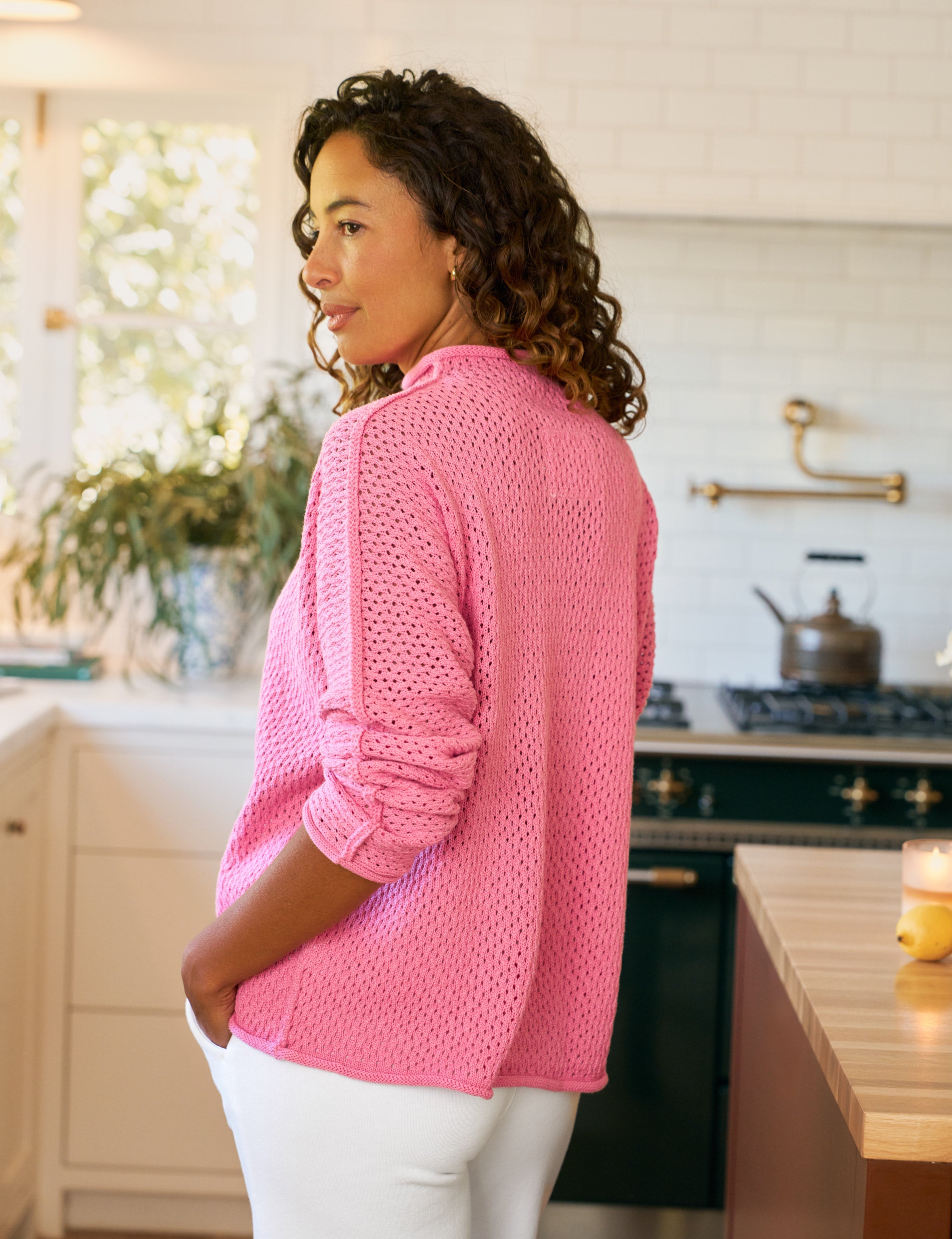 MONTEREY POINTELLE Dragonfruit, Pure Italian Cotton