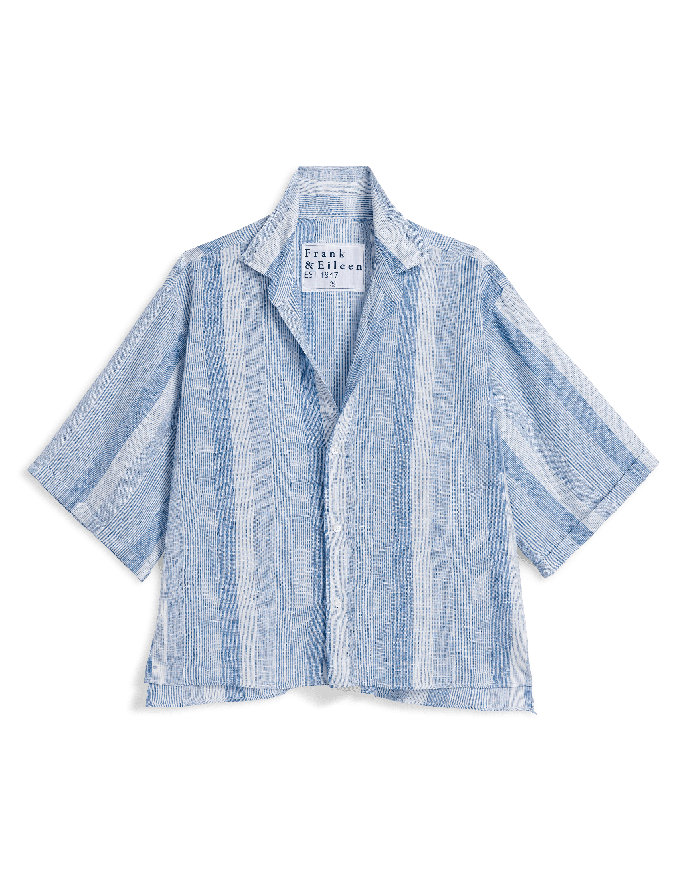 ROSIE Blue Multi Stripe, Italian Classic Linen