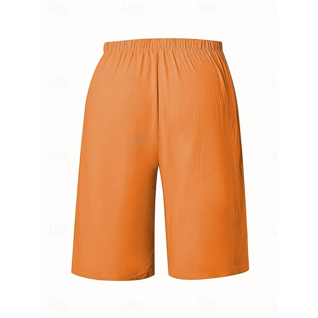 Women's Shorts Summer Shorts Bermuda shorts Beach Shorts Vacation Fashion Casual Knee Length High Waist Plain Drawstring Pocket Comfort Lightweight Soft Micro-elastic Outdoor Beach Holiday Blue Army
