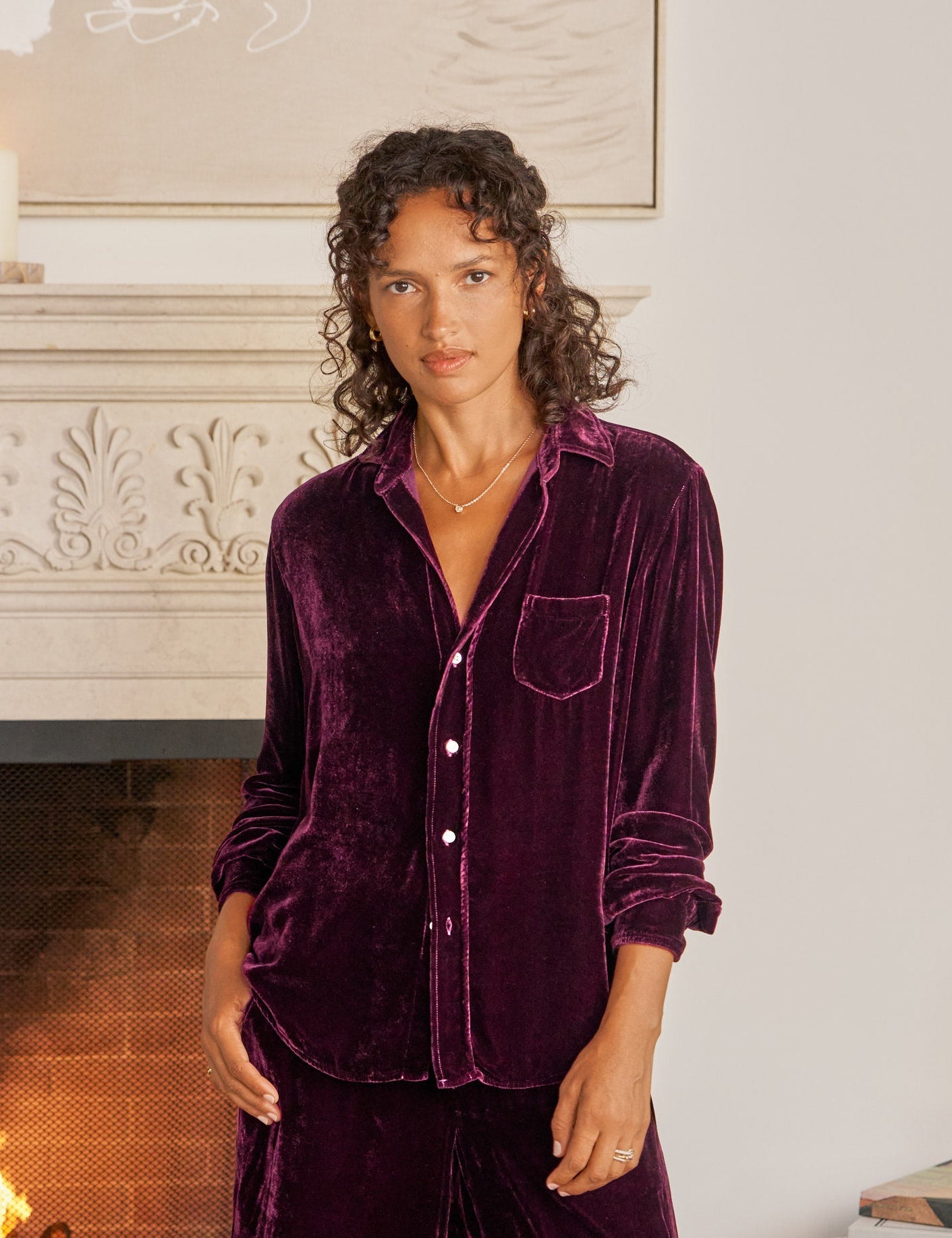 EILEEN VELVET Bordeaux, Italian Washed Velvet