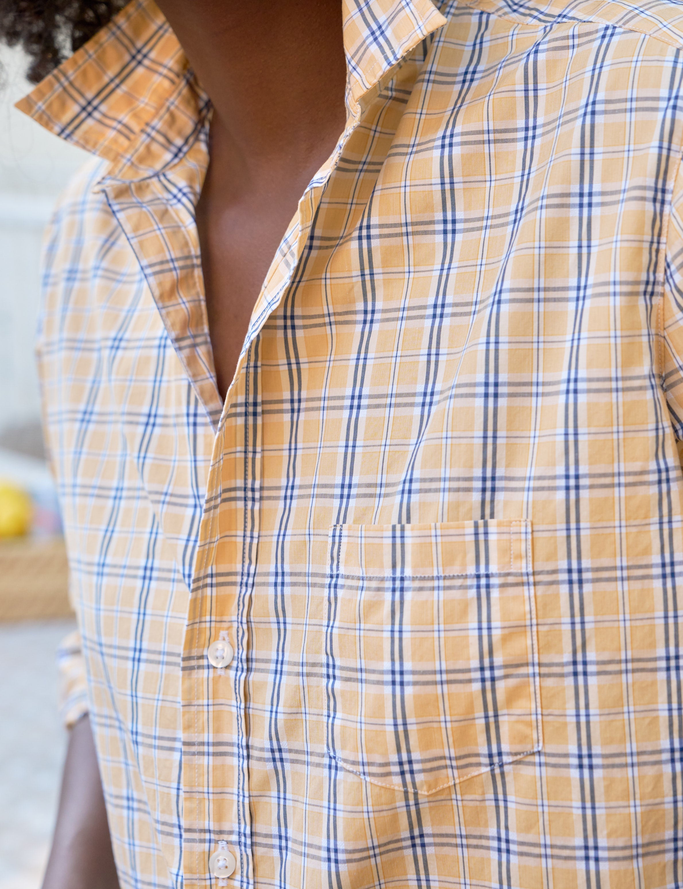 EILEEN Yellow with Blue Plaid, Superluxe
