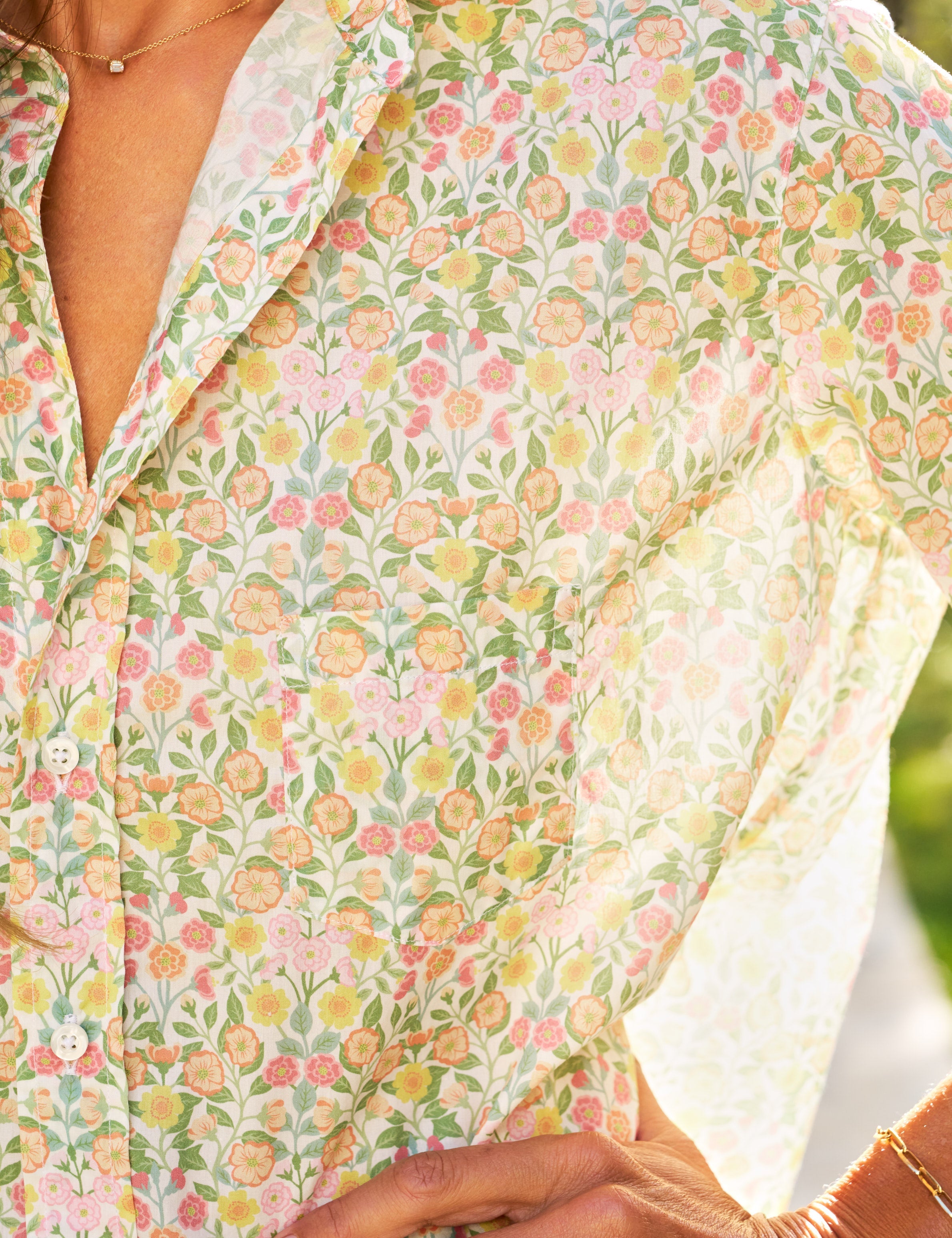 EILEEN Yellow and Pink Floral, Made with Liberty Fabric