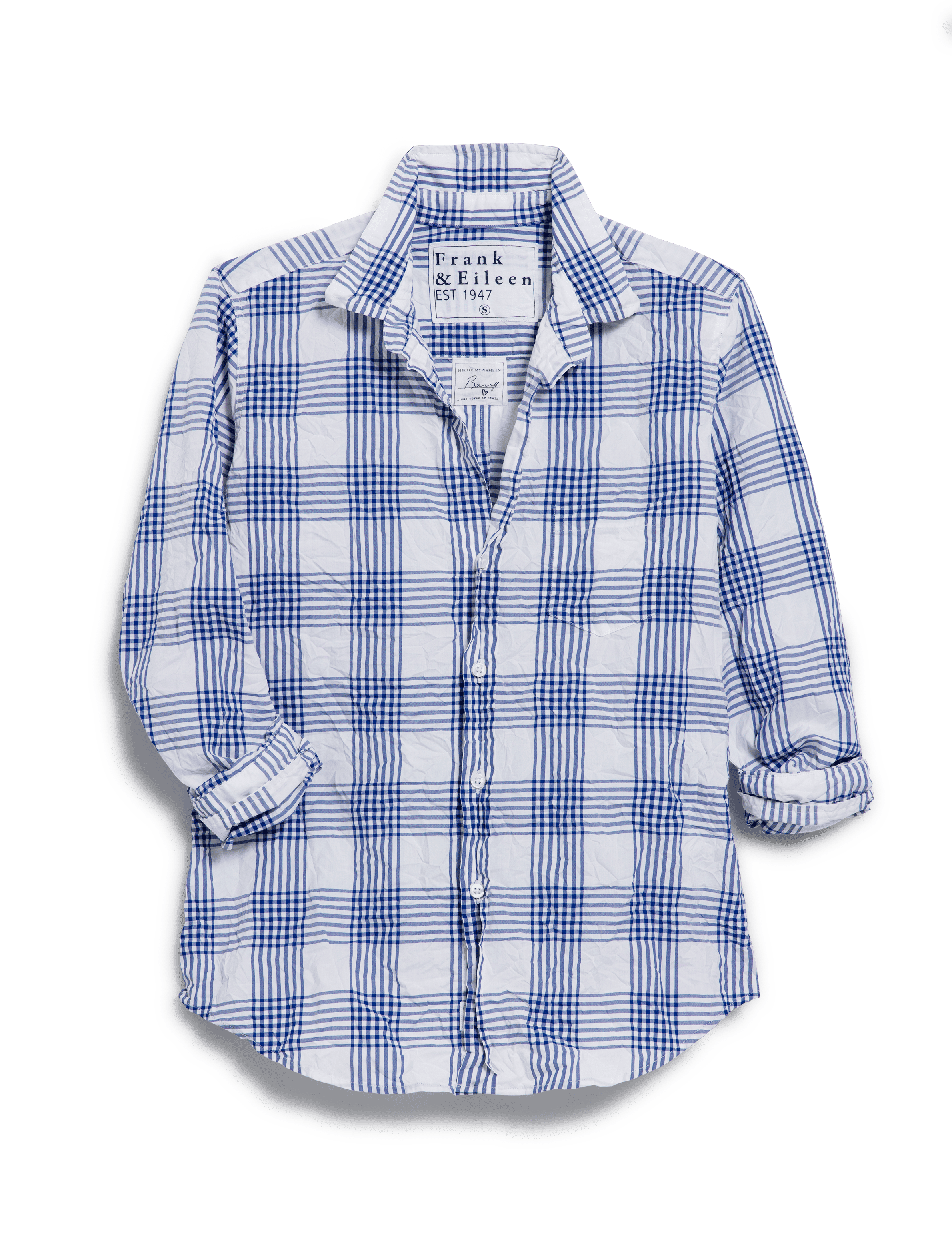 BARRY Blue Grid, Signature Crinkle