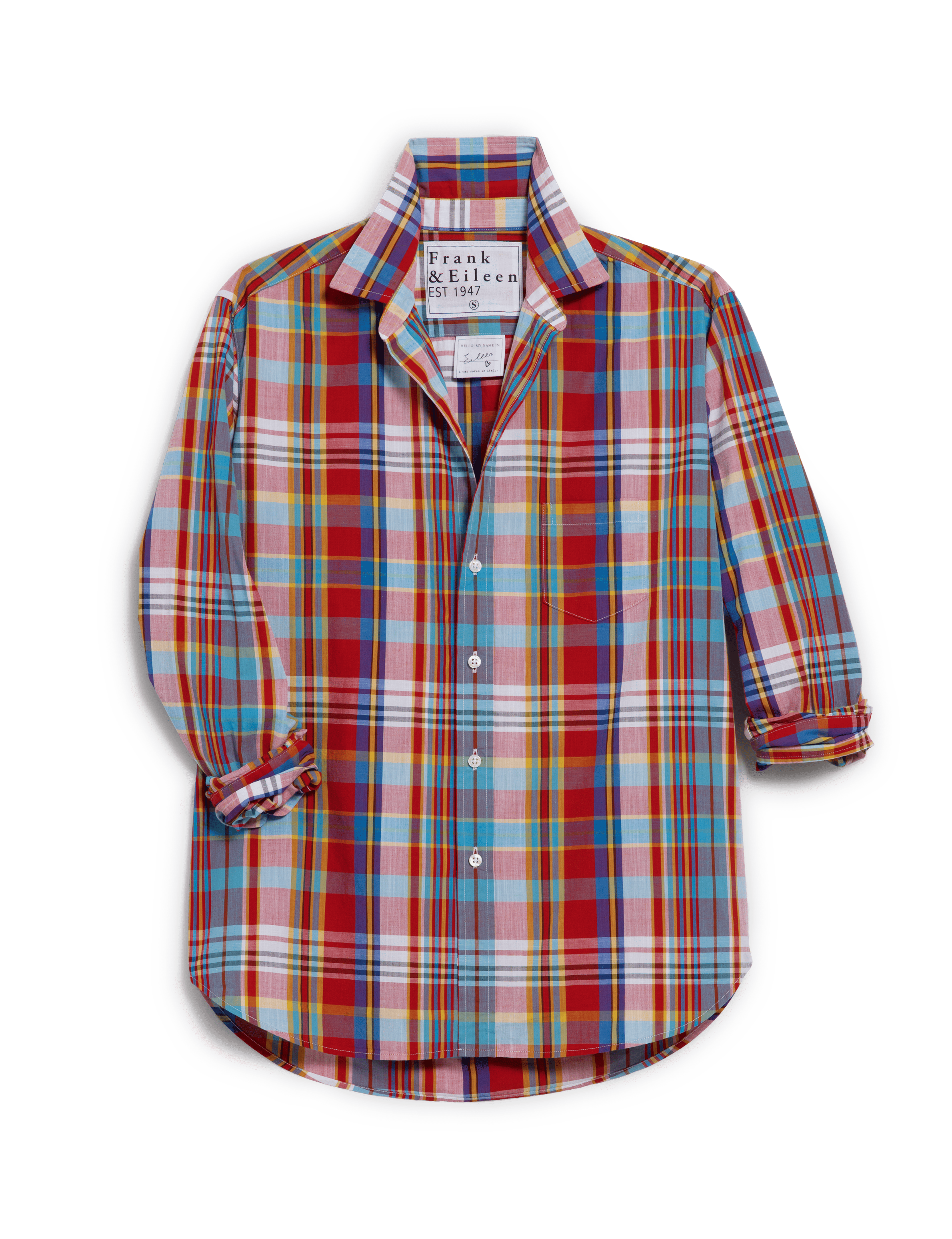 EILEEN Primary Color Plaid, Italian Classic Poplin