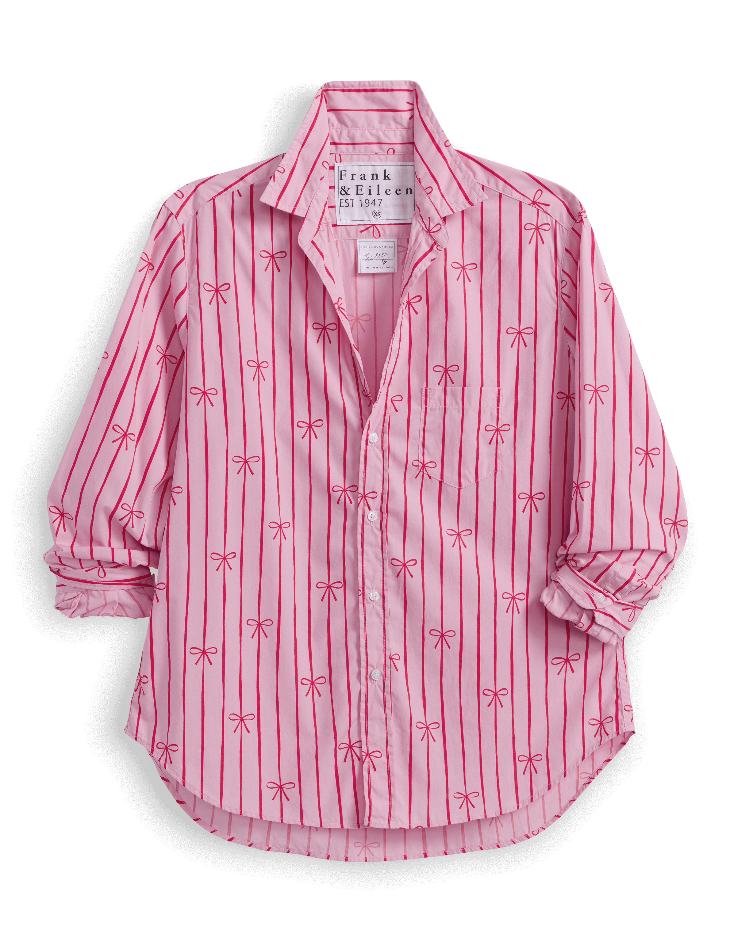 EILEEN Red Bows, Italian Cotton