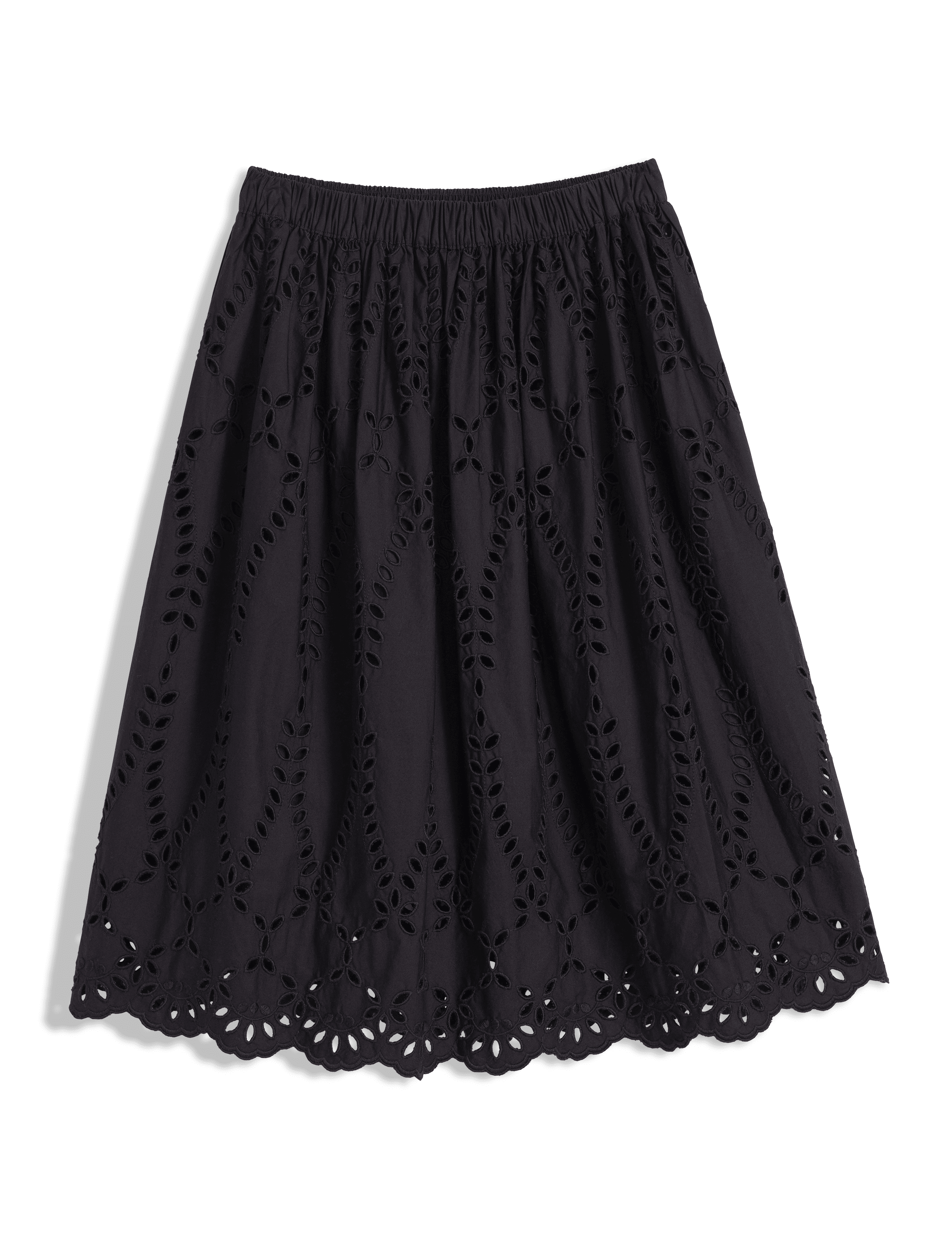 GRACE SKIRT Black, Eyelet Cotton