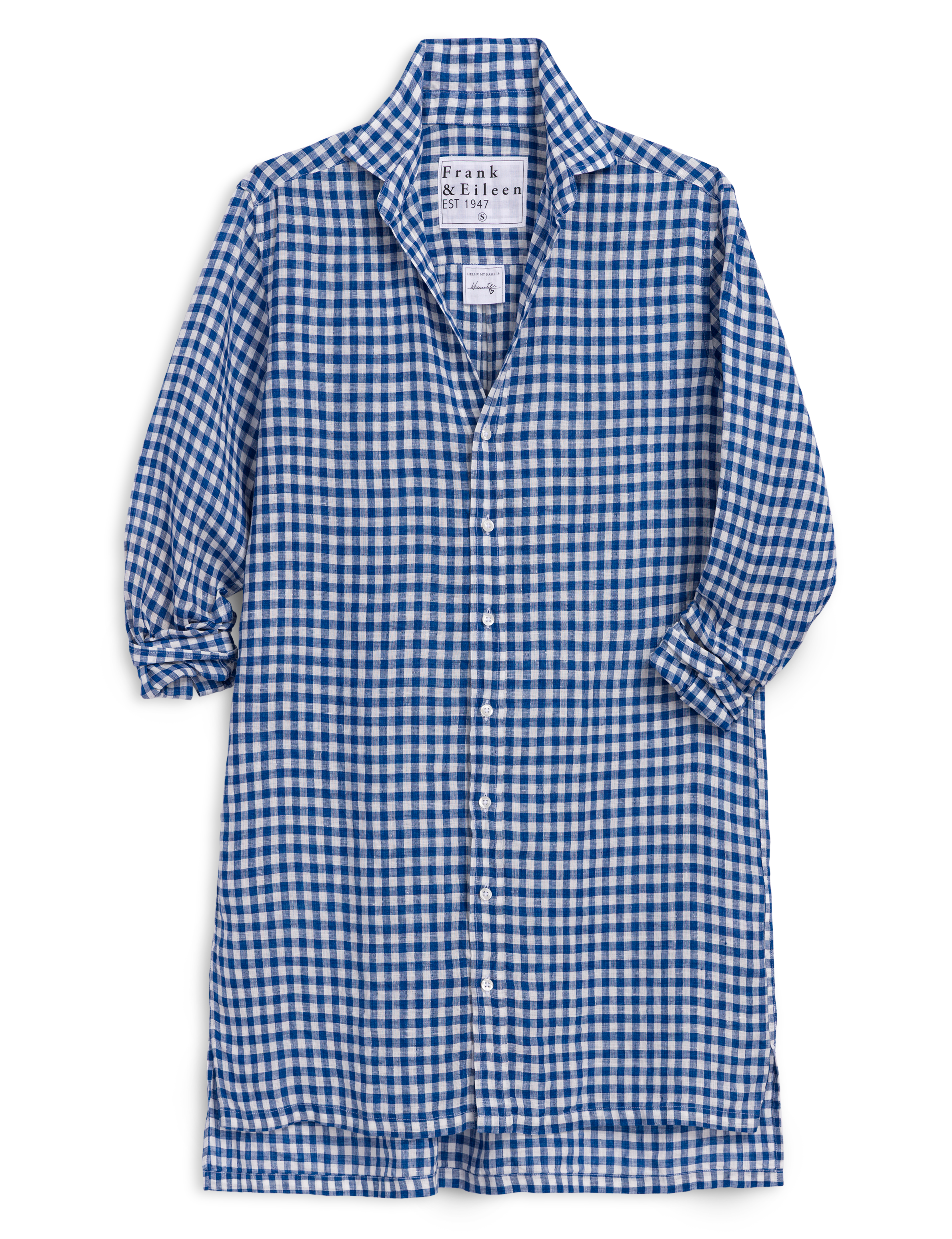 HUNTER Blue Check, Italian Classic Linen