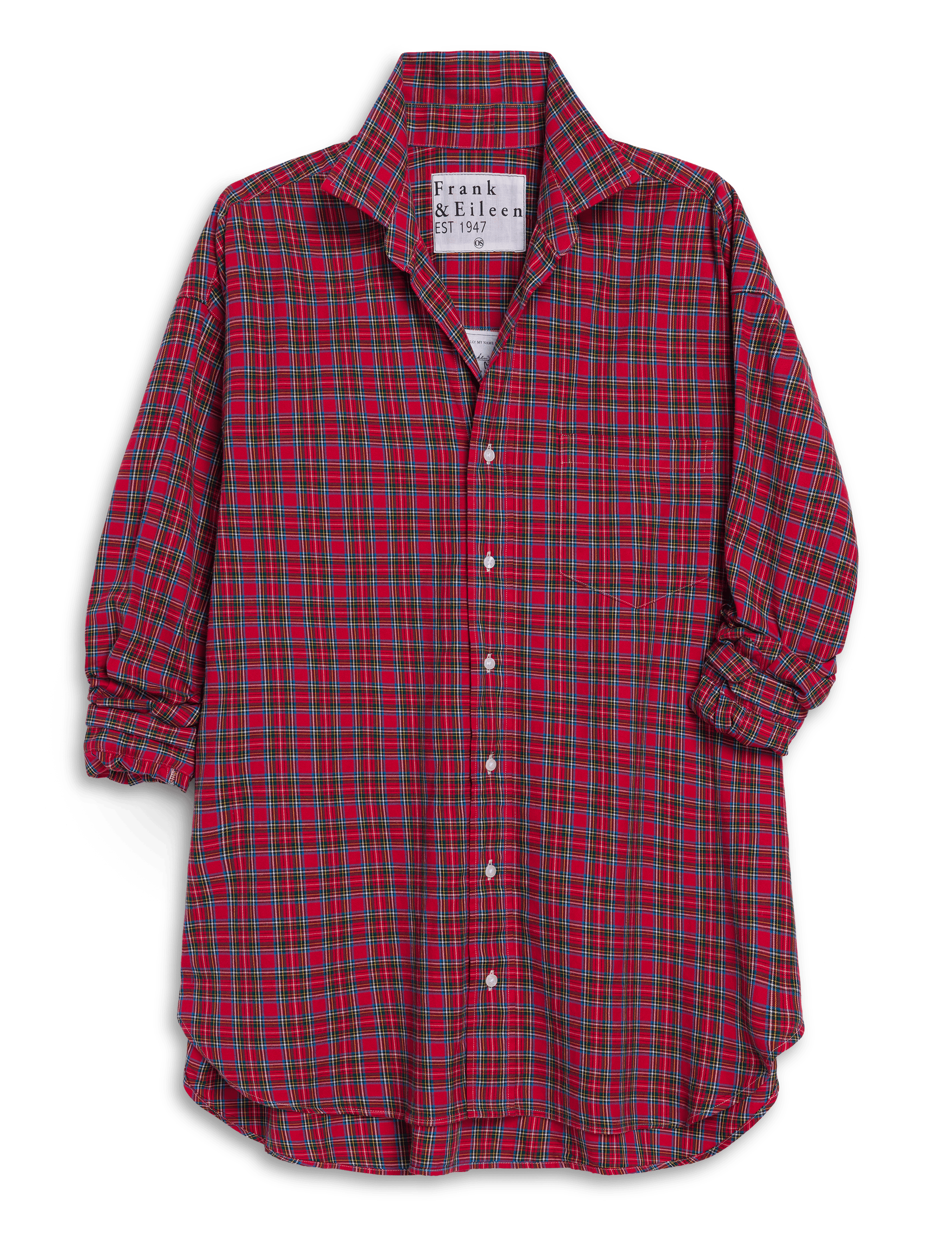 MACKENZIE Multicolor Small Red Plaid, Italian Flannel